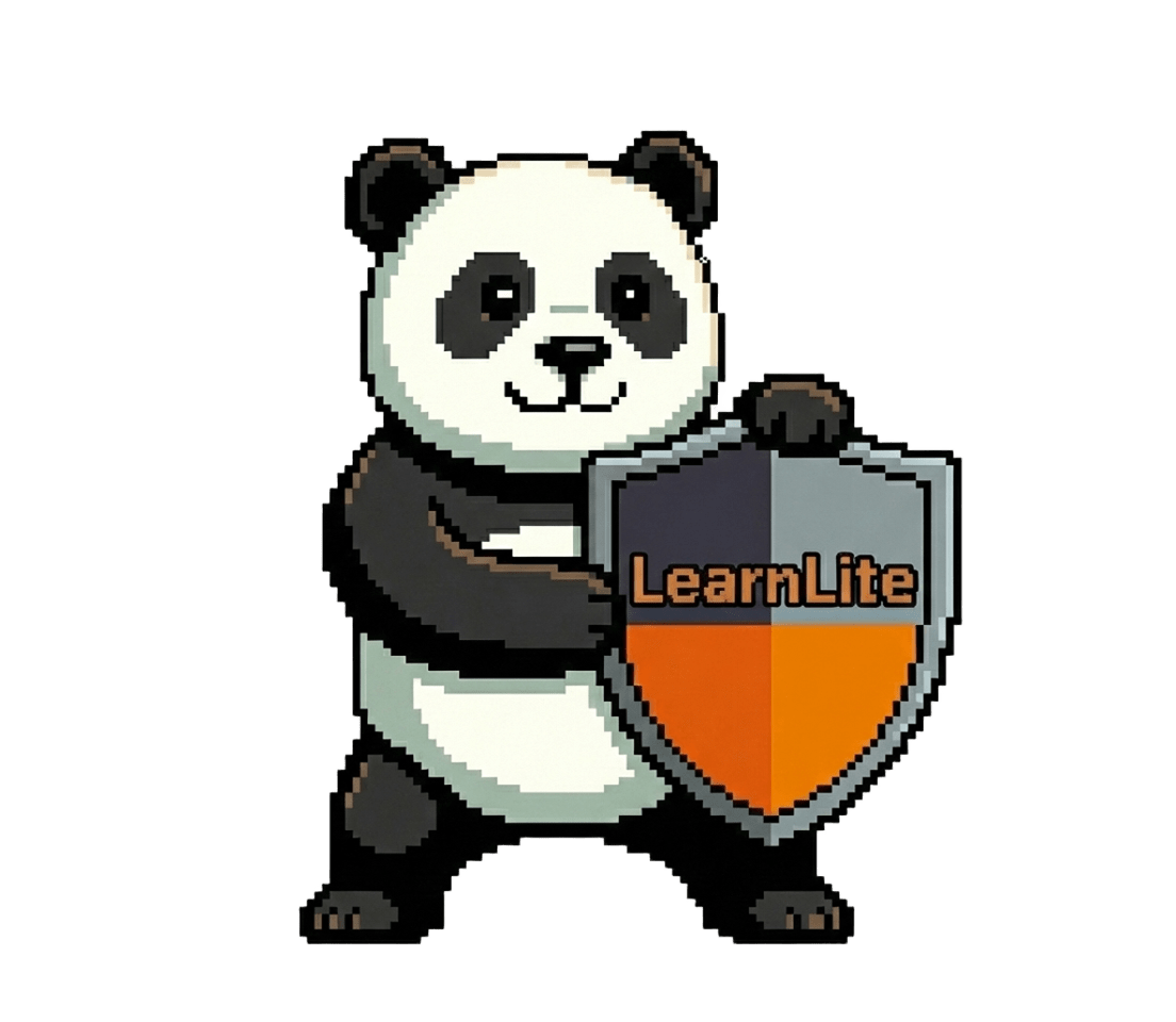 Pixel the Panda holding the Ironclad Shield